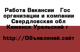 Работа Вакансии - Гос. организации и компании. Свердловская обл.,Каменск-Уральский г.